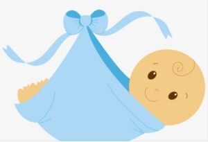 picture of a baby boy in blue blanket