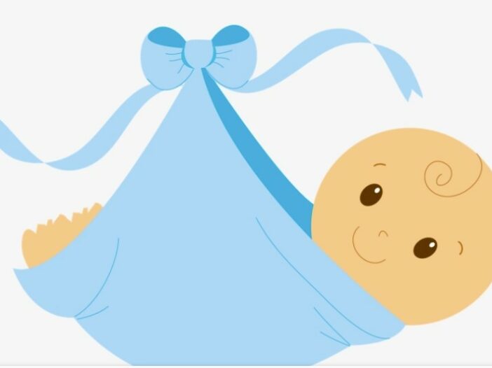 picture of a baby boy in blue blanket