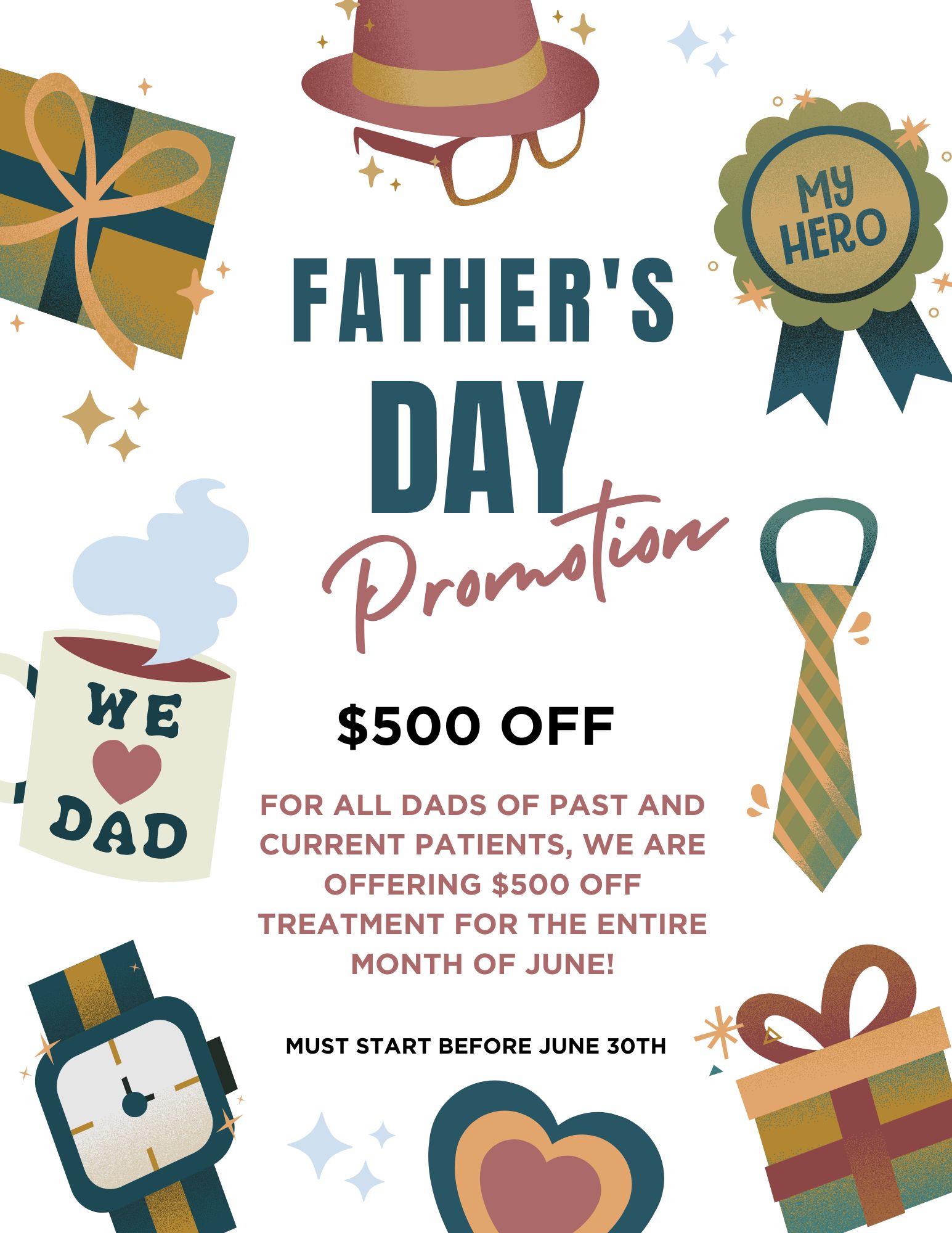 Promotional flyer for Father's Day